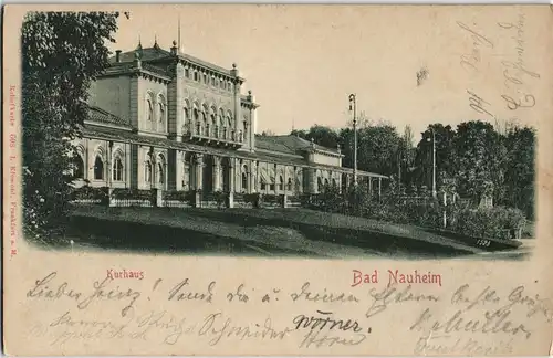 Ansichtskarte Bad Nauheim Kurhaus 1899 Prägekarte