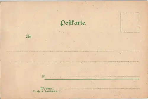 Bingen am Rhein Burg Schloss Rheinstein (Eindruck Reklame Thee-Messmer) 1900