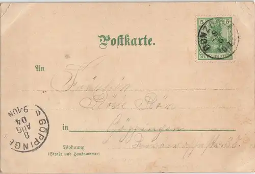 Ansichtskarte Donzdorf Kuchalb 2 Bild Litho 1904