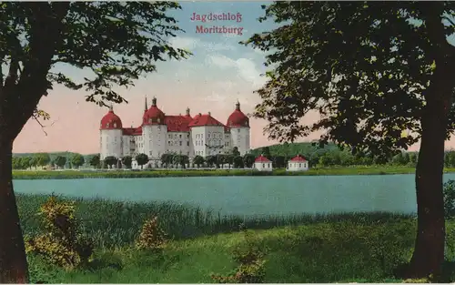 Ansichtskarte Moritzburg Kgl. Jagdschloss 1914