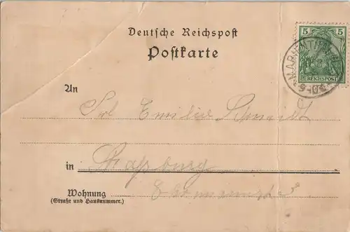 CPA Litho AK Marienthal (Haguenau) Hagenauer Strasse, Gasthaus 1906