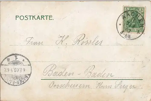 Litho AK Aachen Strassen Partie Rathaus, Markttreiben, Stände 1903