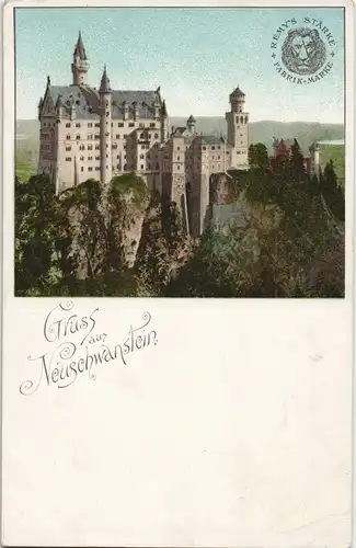 Schwangau Schloss Neuschwanstein Werbung Remys Stärke Fabrik 1907