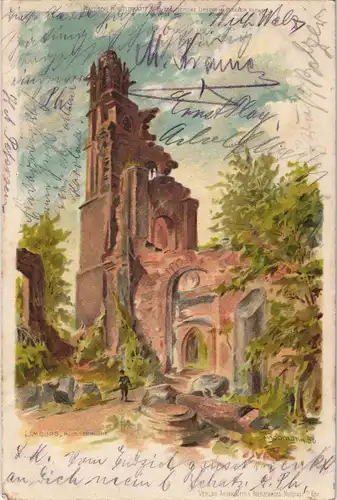Ansichtskarte Bad Dürkheim Kloster Limburg an der Haardt (Ruine) 1898