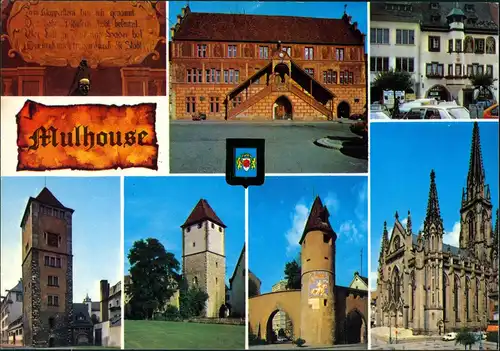 Mülhausen Mulhouse Frankreich Alsace (Elsass) Mehrbildkarte 1987