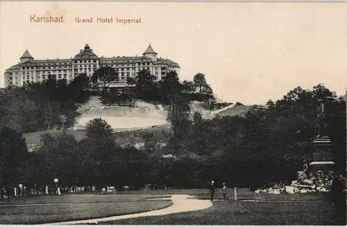 Postcard Karlsbad Karlovy Vary Grand Hotel Imperial 1912