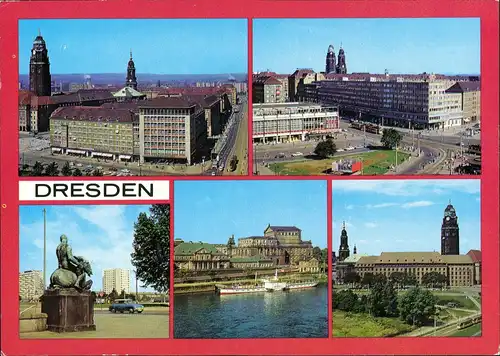 Dresden Stadtteilansichten ua. Postplatz, Semper-Oper, Rathaus uvm. 1990