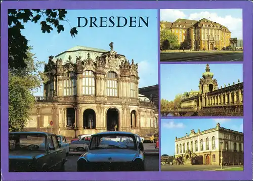 Dresden Stadtteilansichten ua. Kronentor Landhaus, Verkehrsmuseum uvm. 1990