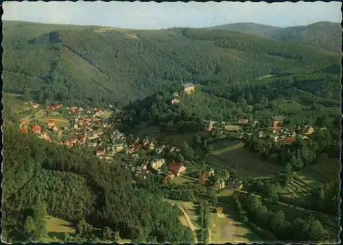 Schwarzburg Trippstein  Ansicht Panorama 1961 Landpoststempel BURKERSDORF
