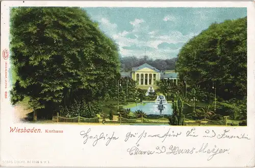 Ansichtskarte Wiesbaden Kurhaus - Anlagen 1900