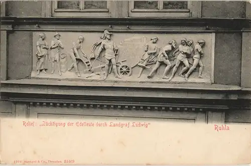Ruhla Relief Züchtigung der Edelleute durch Landgraf Ludwig 1904