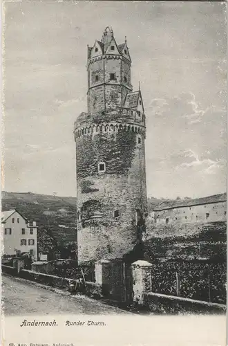 Ansichtskarte Andernach Partie am runden Tor 1907