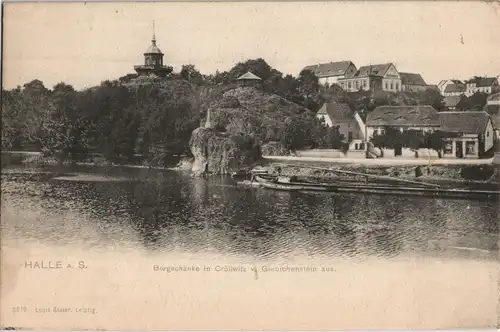 Giebichenstein-Halle (Saale) Bergschänke in Cröllwitz von Giebichenstein 1900