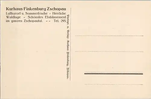 Ansichtskarte Zschopau Straßenpartie am Kurhaus 1912