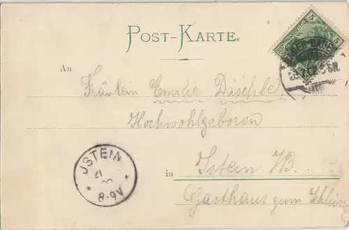 Ansichtskarte Baden-Baden Totale 1902