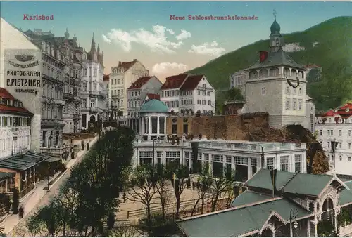 Karlsbad Karlovy Vary Schlossbrunnenkolonnade - Photograph Pietzner 1912