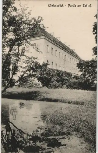 Ansichtskarte Königsbrück Kinspork Partie am Schloß 1912