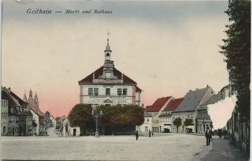 Ansichtskarte Geithain Straße am Amtsgericht - coloriert 1912