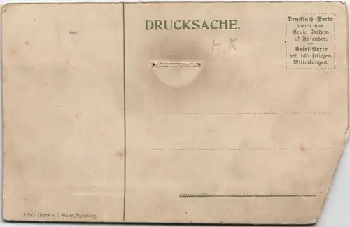 Ansichtskarte Nürnberg Die Nürnberger hengen keinen Aufklappkarte 1909