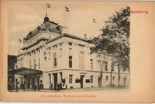 Ansichtskarte Hamburg Schauspielhaus, Besucher 1909
