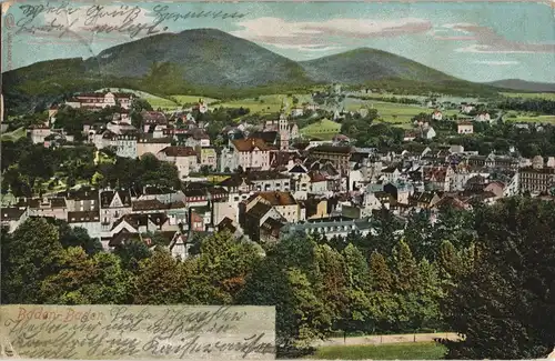 Ansichtskarte Baden-Baden Totale 1905