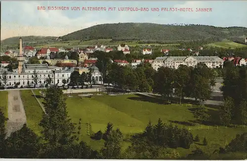 Bad Kissingen ALTENBERG MIT LUITPOLD-BAD UND PALAST-HOTEL SANNER 1910