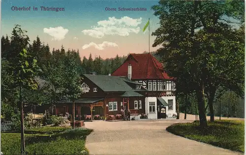 Oberhof (Thüringen) Obere Schweizerhütte Partie an der Lokalität 1910