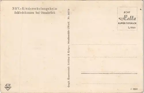 Schledehausen-Bissendorf NSV - Kindererholungsheim b. Osnabrück 1937