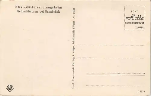 Schledehausen-Bissendorf NSV Müttererholungsheim - Speiseraum 1936