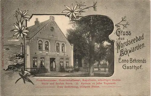 Ansichtskarte Eckwarden-Butjadingen Enno Behrends Gasthof 1908