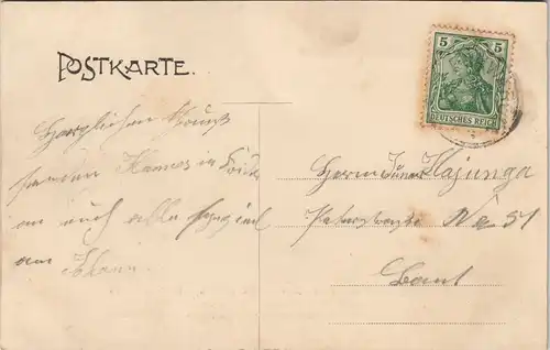 Ansichtskarte Eckwarden-Butjadingen Enno Behrends Gasthof 1908