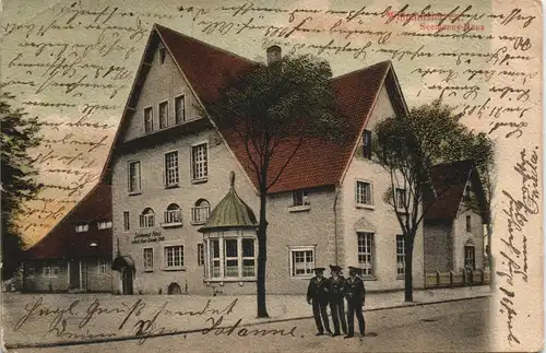 Ansichtskarte Wilhelmshaven Partie am Seemannshaus - Matrosen 1905