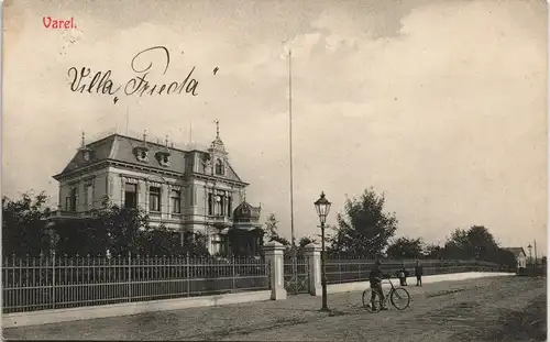 Ansichtskarte Varel Straßenpartie - Villa 1911