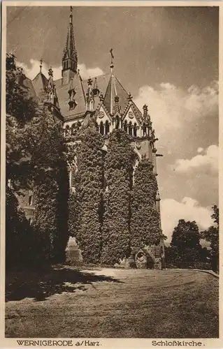 Ansichtskarte Wernigerode Schloßkirche 1928