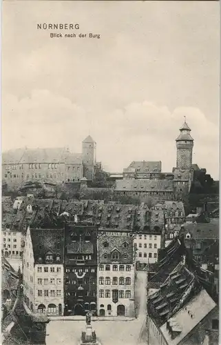 Ansichtskarte Nürnberg Platz und Burg 1908