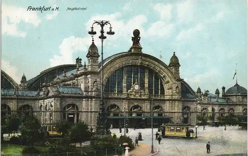 Frankfurt am Main Hauptbahnhof Bahnhofsplatz Bahnhof   & Tram 1912