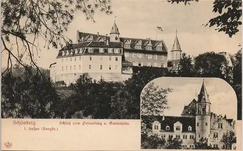 Ansichtskarte Schönberg/Bergstraße-Bensheim 2 Bild: Schloß 1909