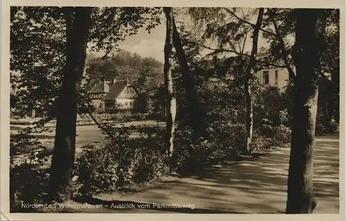 Ansichtskarte Wilhelmshaven Ausblick vom Parkmittelweg 1931
