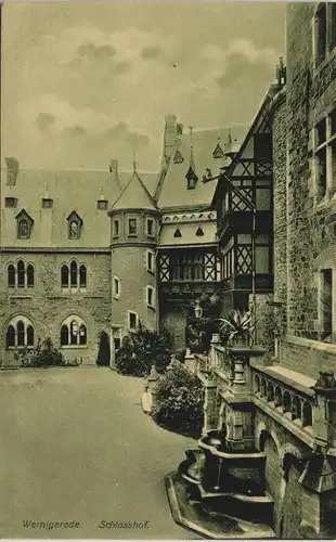 Ansichtskarte Wernigerode Schloss - Hof 1911