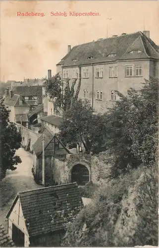 Ansichtskarte Radeberg Schloß Klippenstein - Straße 1913