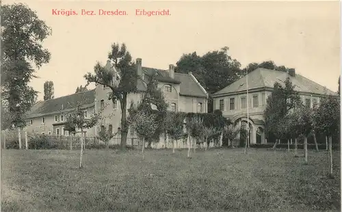 Ansichtskarte Krögis-Käbschütztal Erbgericht 1913