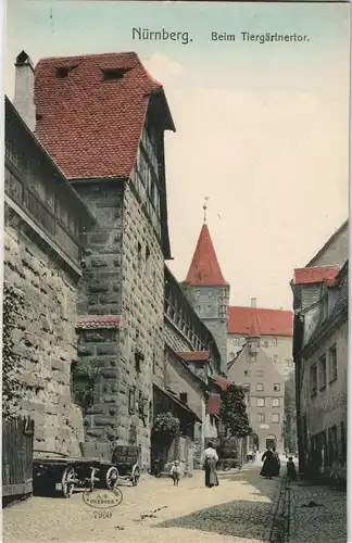 Ansichtskarte Nürnberg Straßen Partie beim Tiergärtnertor 1910