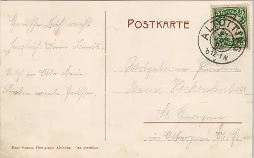 Ansichtskarte Altötting St. Franziskushaus 1908