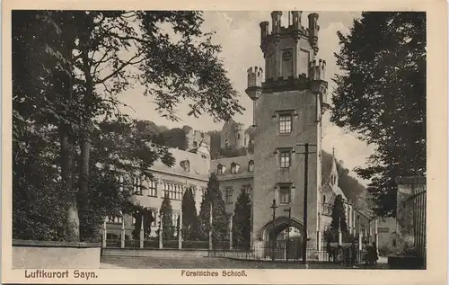 Ansichtskarte Sayn-Bendorf (Rhein) Partie am Fürstlichen Schloß 1912