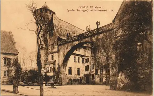 Ansichtskarte Michelstadt Schloss Fürstenau - Torbogen 1912