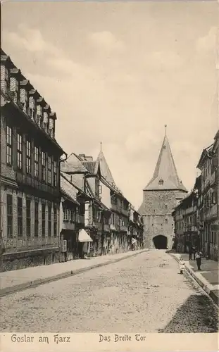 Ansichtskarte Goslar Breites Tor - Straße 1909