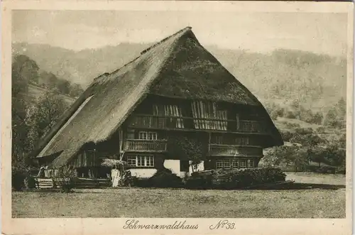 Ansichtskarte .Baden-Württemberg Schwarzwaldhaus No 33 1922