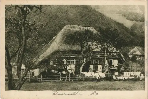 .Baden-Württemberg Schwarzwaldhaus Wäsche Schwarzwald No 35 1922