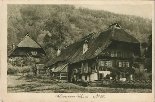 .Baden-Württemberg Schwarzwaldhaus 2 Gebäude Schwarzwald No. 36 1922