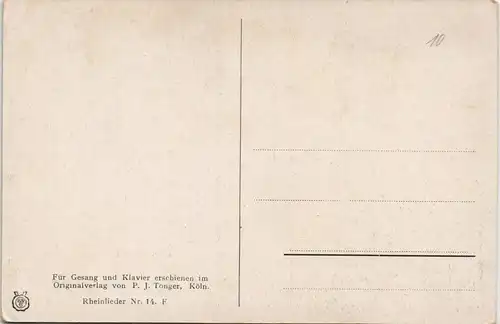 Ansichtskarte Kaub Burg Gutenfels - Künstlerkarte 1912